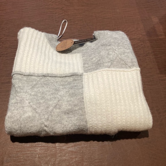 Tint & Shadow Patch Checkerboard Sweater Grey Ivory M - Picture 1 of 3